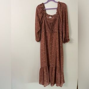 Pink Peasant-Style Dress, size L!